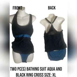 Stylish Black and Blue Bikini Set